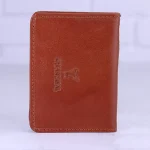 کیف جاکارتی چهار برگ چرم چرمسال کد 015 عسلی