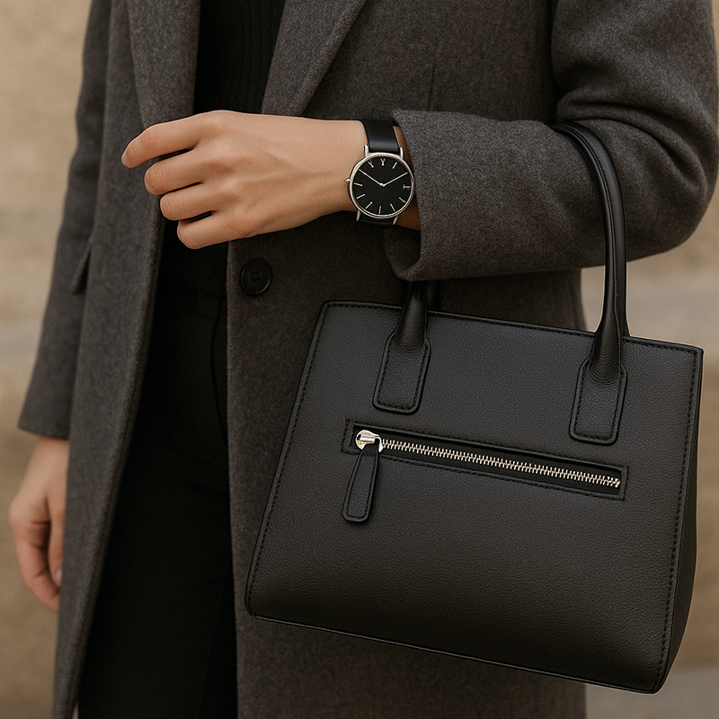 ساعت بند چرمی زنانه برای استایل زمستانه