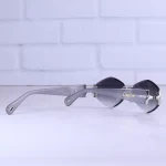 دسته عینک فشن کلویی زنانه بدون فریم طوسی شفاف WH 4115/3