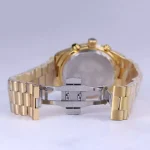 قفل ساعت مچی سیتیزن مردانه فلزی طلایی صفحه سفید G 981/5