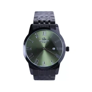 ساعت مچی الگانس مردانه فلزی مشکی صفحه سبز G 030/1