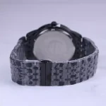 بند ساعت مچی الگانس مردانه فلزی مشکی صفحه سبز G 030/1