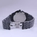 قفل ساعت مچی الگانس مردانه فلزی مشکی صفحه سبز G 030/1