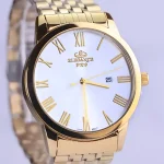 صفحه ساعت مچی عقربه ای الگانس مردانه فلزی تمام طلایی G 030/3