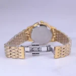 قفل ساعت مچی الگانس زنانه فلزی طلایی صفحه سفید L 030/4