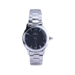 ساعت عقربه ای الگانس زنانه فلزی نقره ای صفحه مشکی 8019/2