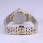 بند ساعت عقربه ای الگانس زنانه فلزی طلایی صفحه مشکی L 1217/2