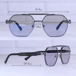 ابعاد عینک آفتابی مردانه گوچی شیشه طوسی GG 69078/3