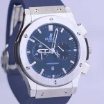 صفحه ساعت مچی هابلوت مردانه بند رابر آبی کرنوگراف 888/162