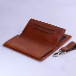 ست کیف کتی و جاکلیدی چرم میلیون 1200 عسلی نمای داخلی