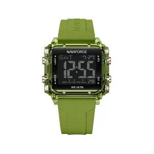 ساعت زنانه نیوی فورس بند رابر سبز دیجیتال قاب مربع 7101/3
