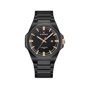ساعت مچی عقربه ای مردانه نیوی فورس فلزی مشکی 9245/3