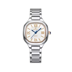 ساعت مچی زنانه نیوی فورس فلزی نقره ای قاب مربع NF 5042/3