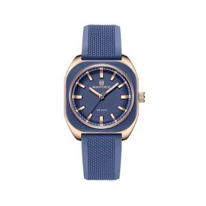 ساعت مچی زنانه نیوی فروس بند رابر سرمه ای قاب مربع NF 5061/5