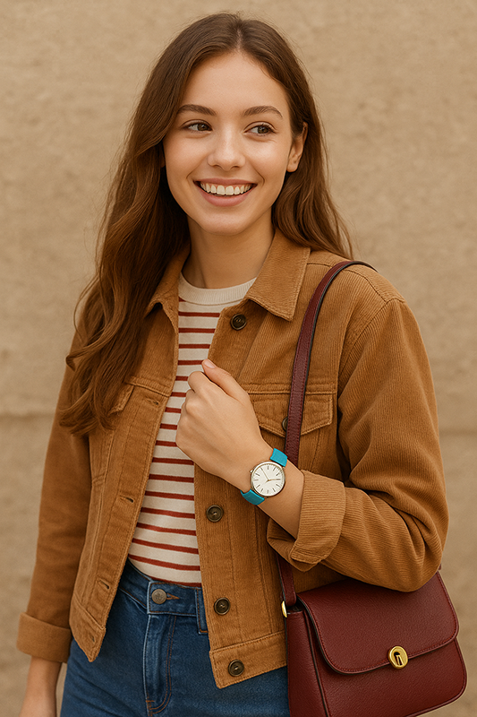 ساعت بند چرمی دخترانه