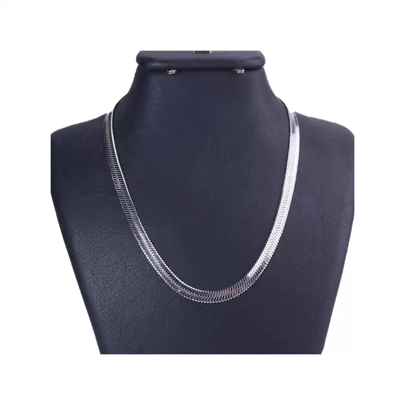 زنجیر استیل مردانه نقره ای هرینگبون 2431 زنجیر استیل مردانه نقره ای هرینگبون 2431