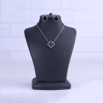 نیم ست استیل نقره ای ونکلیف 4036/2 مشکی