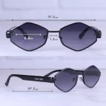 ابعاد عینک فشن تام فورد چندضلعی مشکی A 3092/1