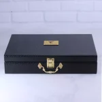 جعبه ست هدیه 4 تیکه کیف و کمربند چرم مردانه چرمسال