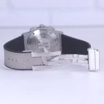 نمای باز ساعت مچی هابلوت مردانه بند جیر صفحه آبی کرنوگراف G 888/172