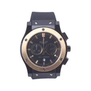 ساعت مچی هابلوت مردانه بند رابر قاب طلایی کرنوگراف G 888/177