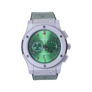 ساعت مچی هابلوت مردانه بند جیر تمام سبز کرنوگراف G 888/182