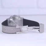 نمای باز ساعت مچی هابلوت مردانه بند جیر صفحه مشکی کرنوگراف G 888/187