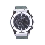 ساعت مچی هابلوت مردانه بند جیر سبز صفحه اسکلتون کرنوگراف