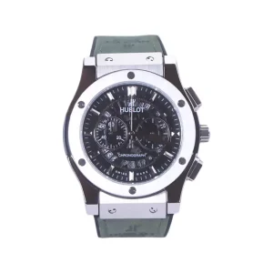 ساعت مچی هابلوت مردانه بند جیر سبز صفحه اسکلتون کرنوگراف