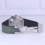 نمای باز ساعت مچی هابلوت مردانه بند جیر سبز صفحه اسکلتون کرنوگراف