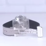 نمای باز ساعت مچی هابلوت زنانه بند جیر صفحه آبی کرنوگراف L 888/190