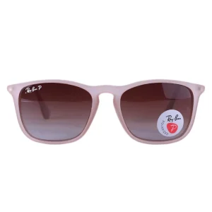 عینک آفتابی ری بن قاب کرمی دسته فلزی پلاریزه 4187/2