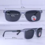 ابعاد عینک آفتابی ری بن فریم مستطیل طوسی پلاریزه P 3337/6