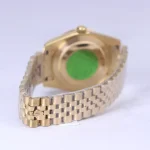 بند ساعت مچی رولکس مردانه فلزی طلایی دیت جاست صفحه سفید 4043/57