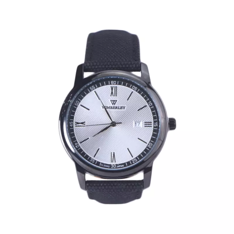 ساعت مچی ویمبرلی مردانه برزنت مشکی صفحه سفید WB-CL434G-R
