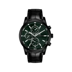 ساعت مچی ویمبرلی مردانه چرم مشکی صفحه سبز WB-SL322G-A1