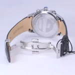 نمای باز ساعت مچی ویمبرلی مردانه بند چرم مشکی صفحه سفید WB-SL322G-B
