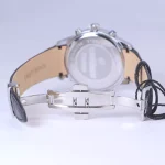 نمای باز ساعت مچی ویمبرلی مردانه بند چرم مشکی صفحه سبز WB-SL322G-J