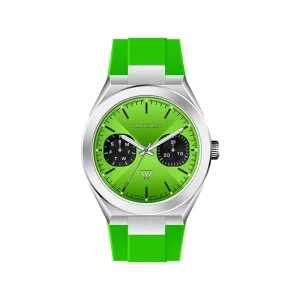 ساعت مچی عقربه ای ویمبرلی زنانه بند رابر سبز WB-SR215L-A1