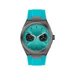 ساعت مچی عقربه ای ویمبرلی زنانه بند رابر سبزآبی WB-SR215L-Z