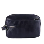 کیف دوشی چرم چرمسال طرح پوست مار مشکی A 944/1