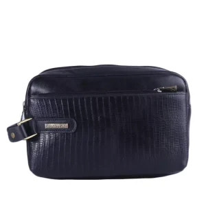 کیف دوشی چرم چرمسال طرح پوست مار مشکی A 944/1