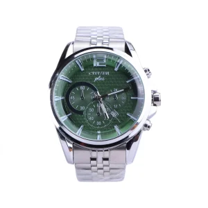 ساعت عقربه ای سیتیزن مردانه فلزی نقره ای صفحه سبز G 1978/1