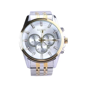 ساعت عقربه ای سیتیزن مردانه فلزی نقره ای طلایی G 124/7