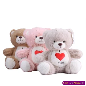 عروسک پولیشی خرس قلب قرمز کد 6601/5