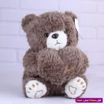 عروسک خرس ولنتاین قلبی پولیشی کوچک کد 6602/11 قهوه ای