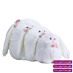 عروسک خرگوش سفید تپل کد 6602 سه سایز
