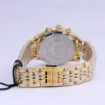 بند ساعت مچی الگانس زنانه فلزی طلایی صفحه سفید L 2024/4