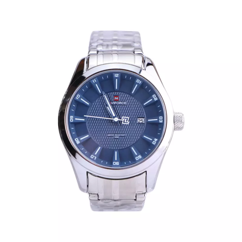 ساعت مچی عقربه ای نیوی فورس مردانه فلزی صفحه آبی 8032/2