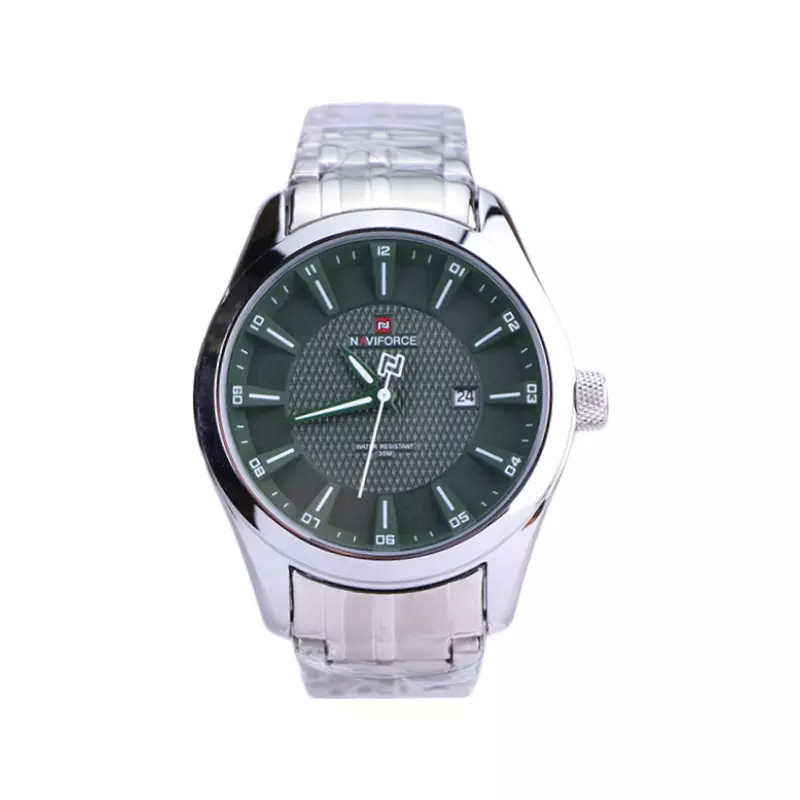 ساعت عقربه ای نیوی فورس مردانه فلزی صفحه سبز 8032/4